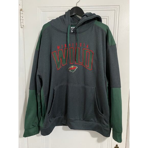 Minnesota Wild Gray Hoodie Sweatshirt Men's Size XXL - Picture 1 of 5